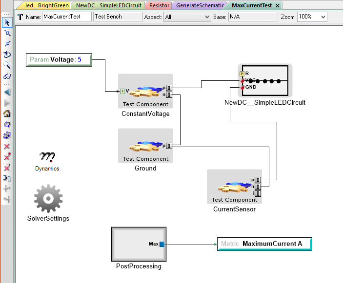 example test bench